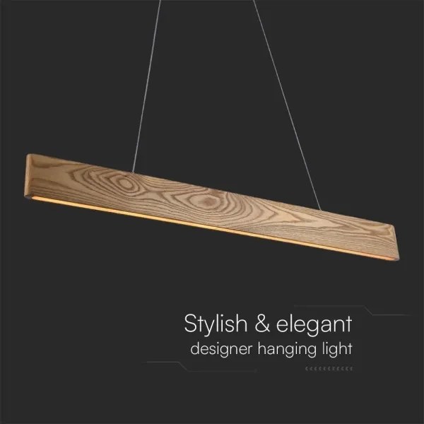 LED Luster na lanku LED/24W/230V 3000K hnedá