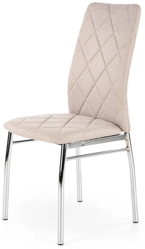 Jedálenská stolička K309 - svetlobéžová / chróm