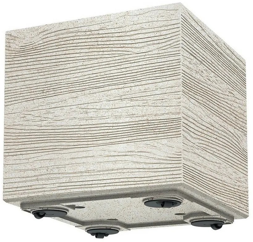 Kvetináč MADERA SQUARE ECO WOOD 38,5 cm , bielyECO