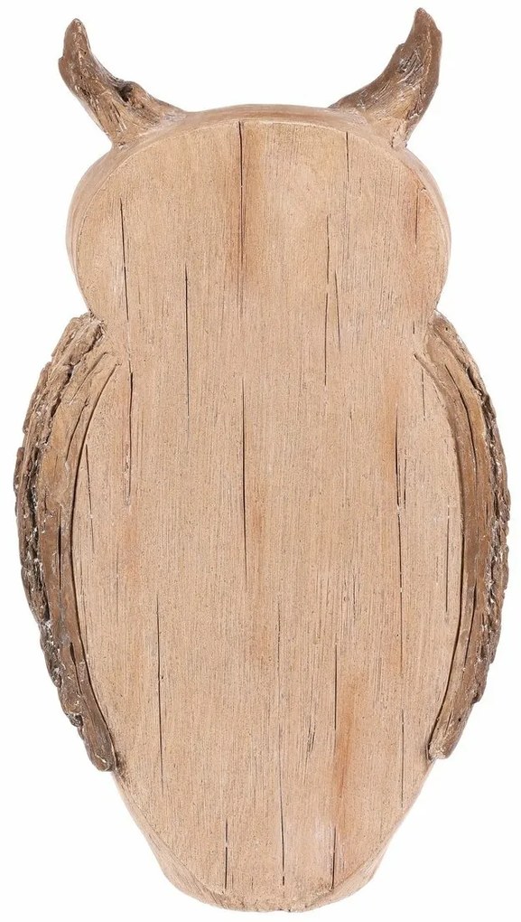 Jesenná dekorácia Sova s osvetlením, 21 x 12 x 37cm, horčík, imitácia dreva