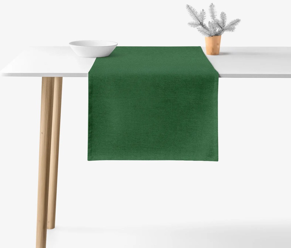 Goldea behúň na stôl malaga - tmavo zelený 50x140 cm