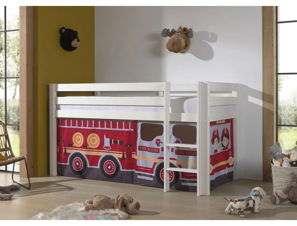 Detský záves k posteli 4 ks 195x75 cm Fire Truck – Vipack