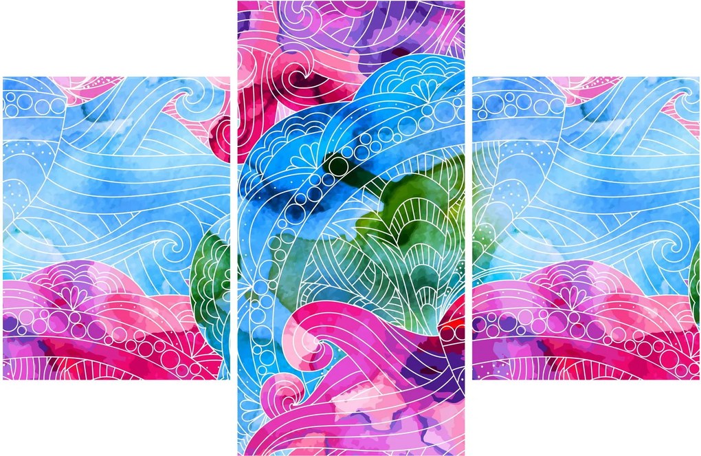 Obraz - Farebné vlny (90x60 cm)