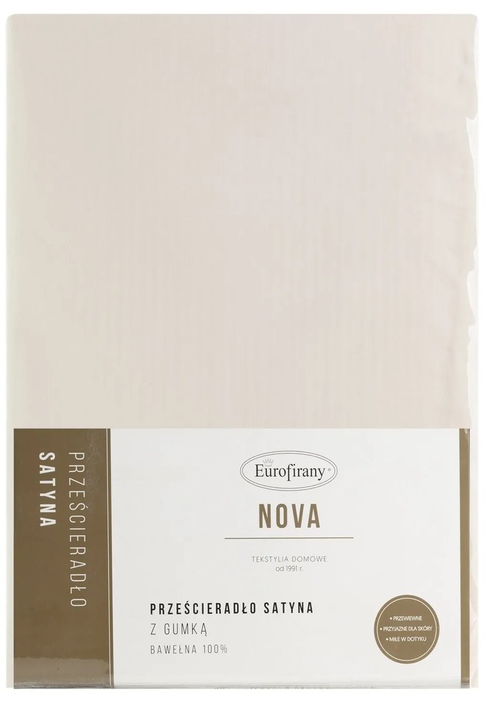 MAKOSATÉNOVÉ PRESTIERADLO NOVA 180X200 CM, VÝŠKA 30 CM BÉŽOVÉ