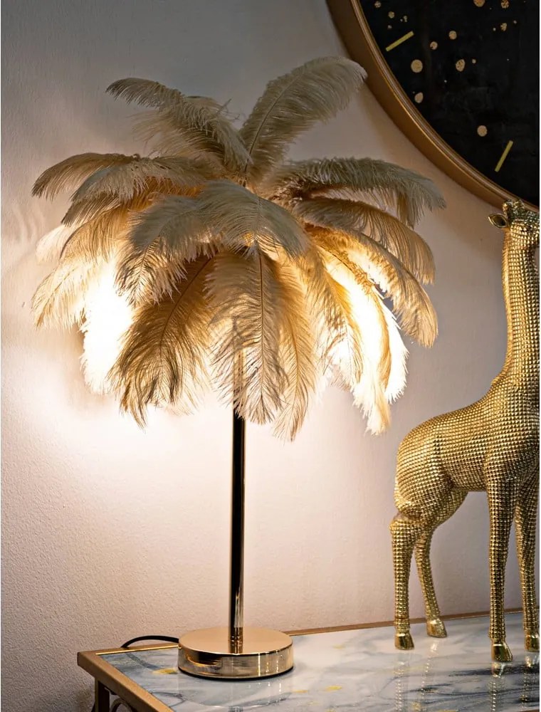 Stolová lampa v zlatej farbe (výška 55 cm) Palm – Mauro Ferretti