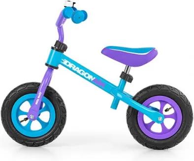 Milly Mally Detské cykloodrážadlo Milly Mally Dragon AIR 10 - modro-fialové