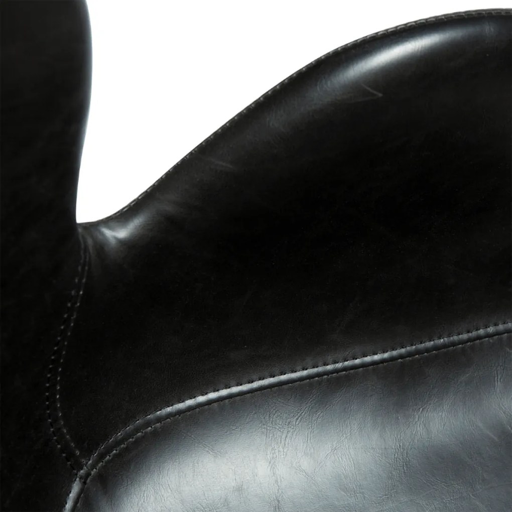 GAIA ČALÚNENÁ OFFICE STOLIČKA black/black