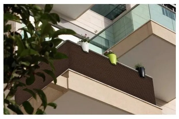 Zástena na balkón LEGI 3 x 1 m, ratan, tmavohnedá ZJSG03609RD02