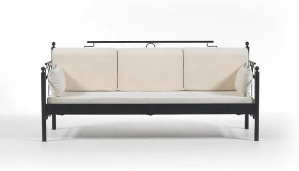 Béžová trojmiestna vonkajšia sedačka Halkus, 76 × 209 cm