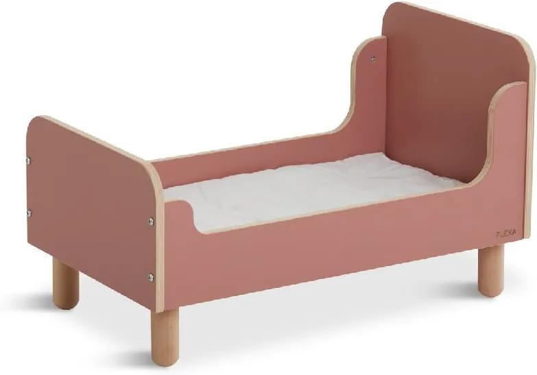 Ružová detská posteľ pre bábiky Flexa Play