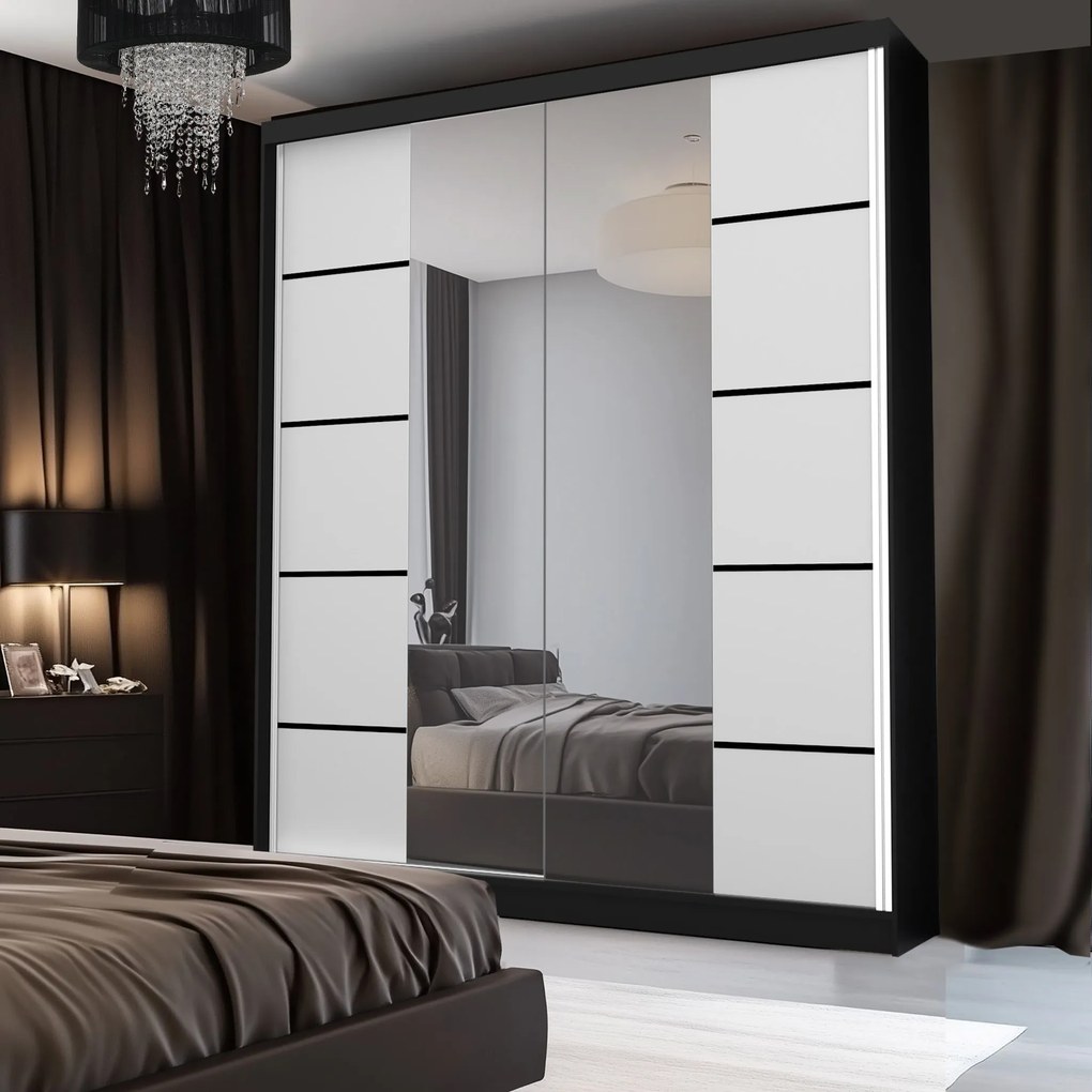 Šatníková skriňa SERENITY 158 cm biely mat ME SERENITY SZP7/0/B/W/0/HIAL