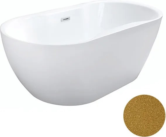 Besco Akrylátová voľne stojaca vaňa Navia Glam Z 140x75 (150x80, 160x80) BESCO-Typ výpuste: Click-Clack s prepadom, grafit, BESCO-Rozmery: 140x75, BE…