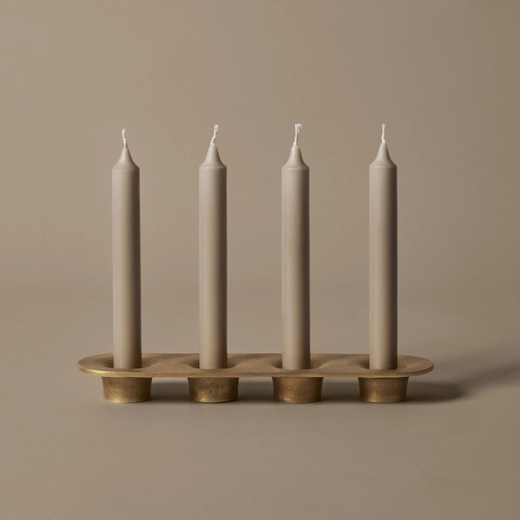Ferm Living Adventný svietnik Soothe Brass Finish