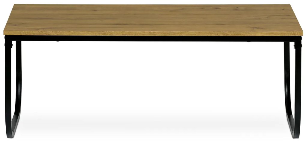 Autronic - Stůl konferenční, MDF deska s dekorem divoký dub, černý kov. - CT-622 OAK VÝPRODEJ