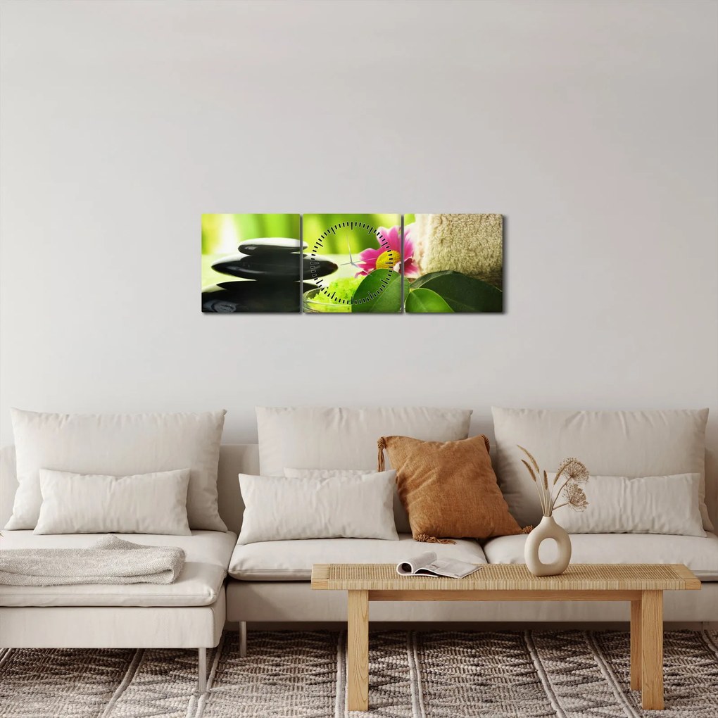 Obraz masážnych pomôcok (s hodinami) (90x30 cm)