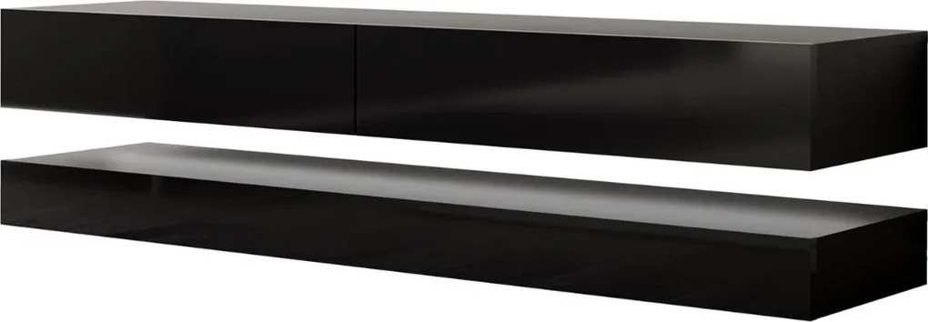 TV STOLIK SALLE ČIERNY LESK 140 cm