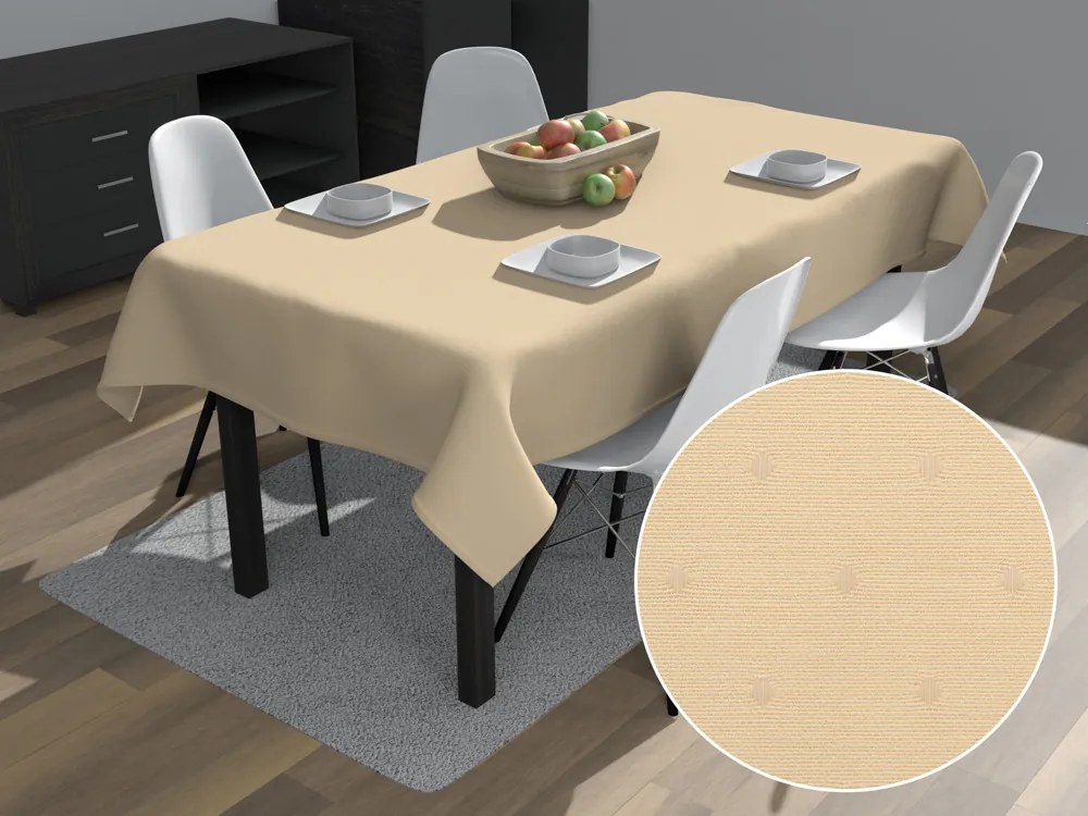 Biante Dekoračný obdĺžnikový obrus BM-001 Nopky na svetlo žltom 100x160 cm