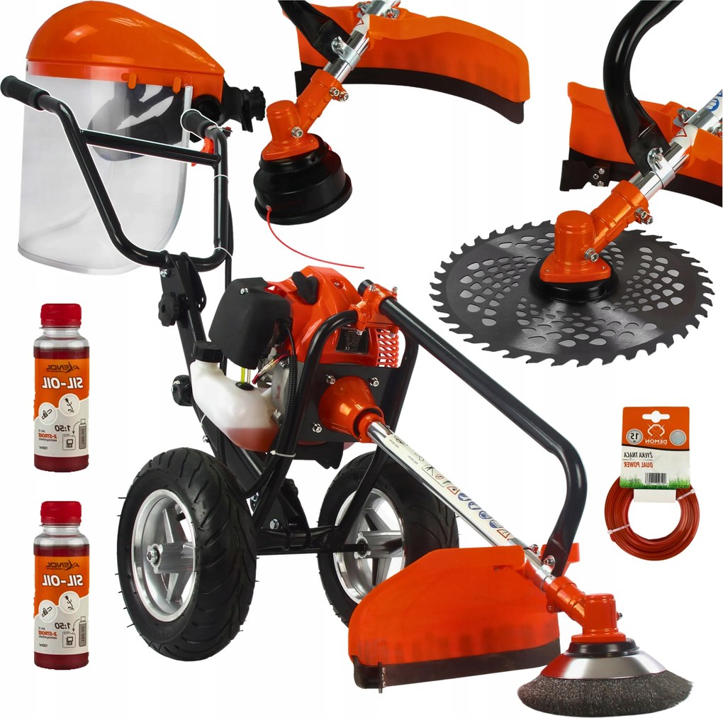 Silná benzínová kosačka na kolieskach Podkasalka Stabilný motor: 5,2 Km