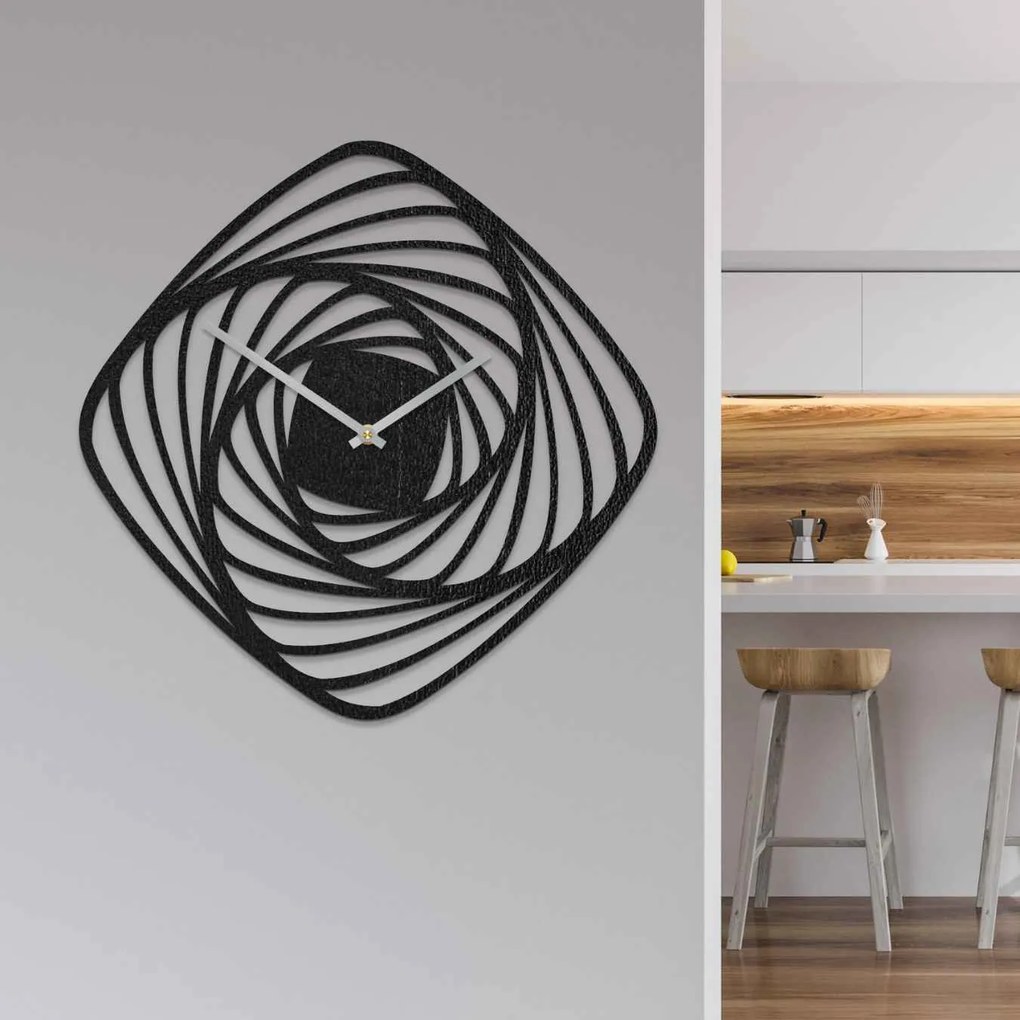 Moderné drevené nástenné hodiny | SPIRAL: HDF - Javor Strieborné ručičky 20 cm 4593-114678 HDF0352