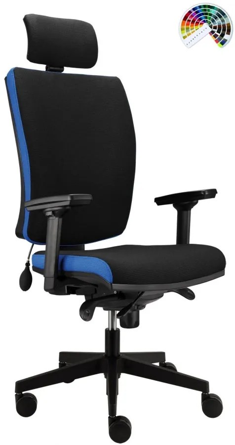 Kancelárska stolička LARA VIP čalúnenie KOŽENKA Silvertex, Valencia