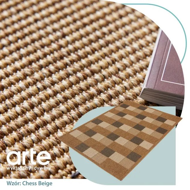 Koberec Adana Chess Beige