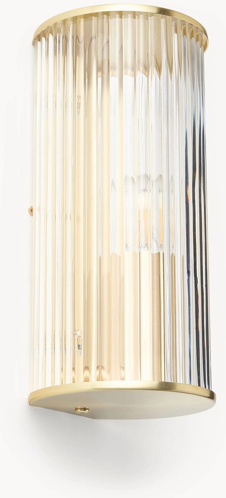 Nástenné svietidlo's drážkovaným sklom Emmi