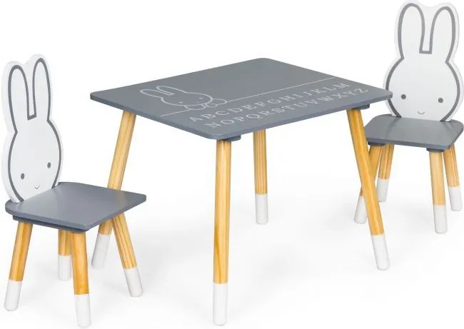 Stôl stôl +2 stoličky detský nábytok set zajac
