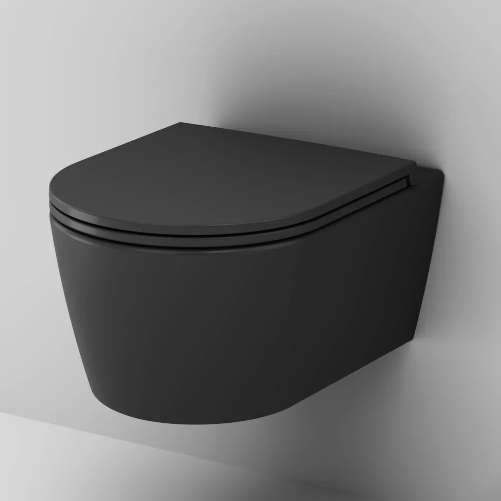 Závesné WC AM.PM Func CFA1700MBSC bezokrajové, so sedadlom Microlift, čierne