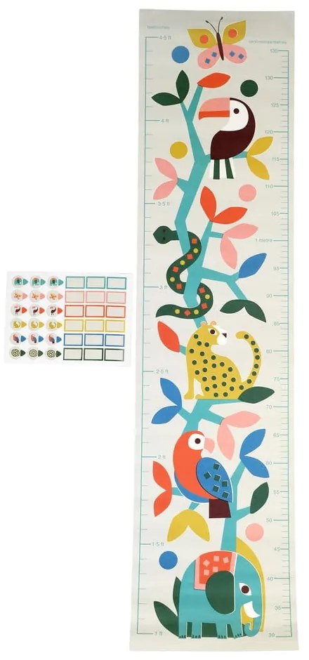 Detská samolepka – meter na stenu 28,5x115 cm Wild Wonders – Rex London