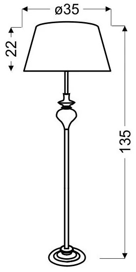 Stojacia lampa GILLENIA 1xE27/60W/230V strieborná