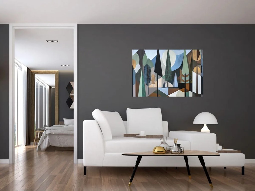 Obraz - Prírodná geometrická abstrakcia II. (90x60 cm)