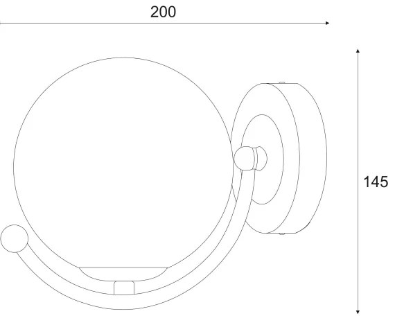 Nástenné svietidlo GEORGIA 1xE14/5W/230V matný chróm/dymová