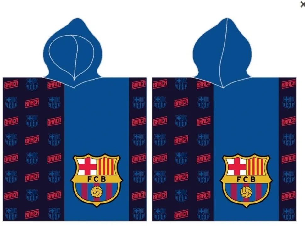 Futbalové pončo FC Barcelona Blue