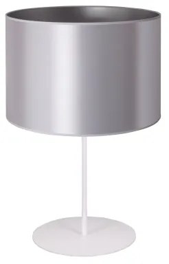 Duolla - Stolná lampa CANNES 1xE14/15W/230V pr. 20 cm strieborná/biela