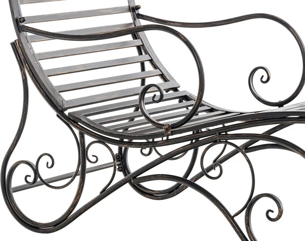 Kovová záhradné lehátko Amiens - Bronzová