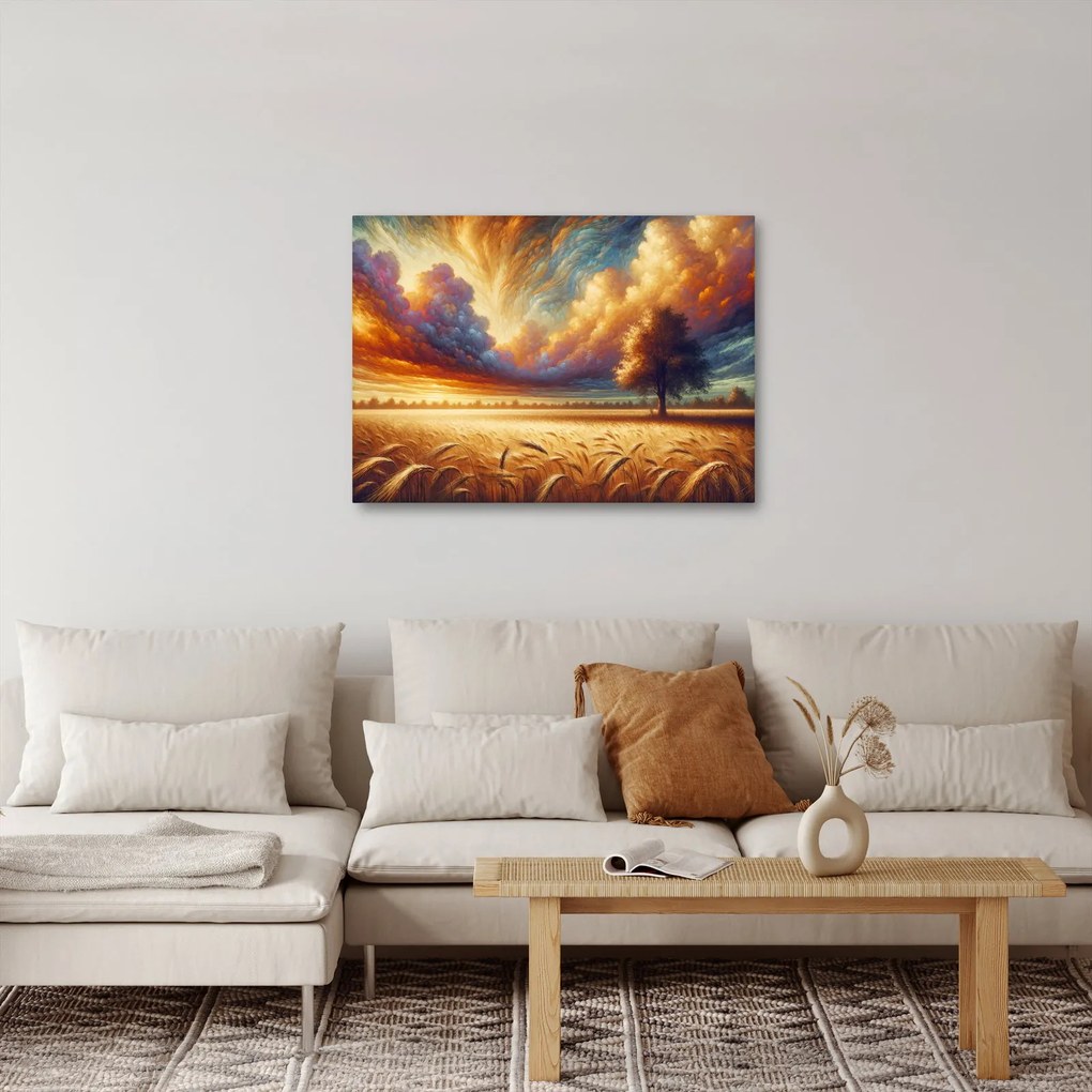 Obraz – Strom na poli (70x50 cm)
