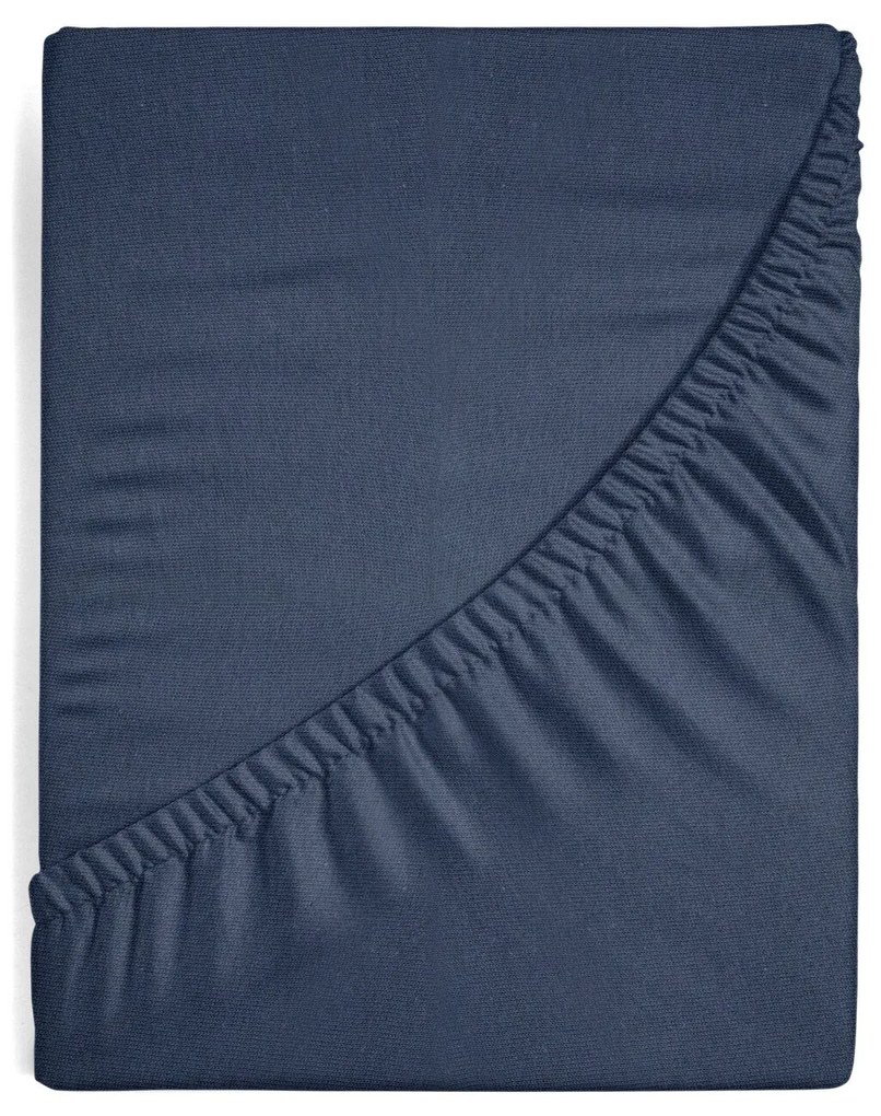 JERSEY PRESTIERADLO 140X200 CM, VÝŠKA 30 CM TMAVOMODRÉ
