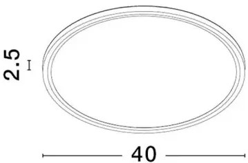 LED stropné svietidlo Dixie 40 biele