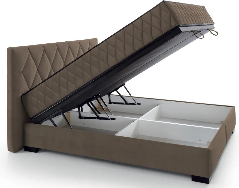 Posteľ Reve 180x200 cm, svetlo hnedá látka