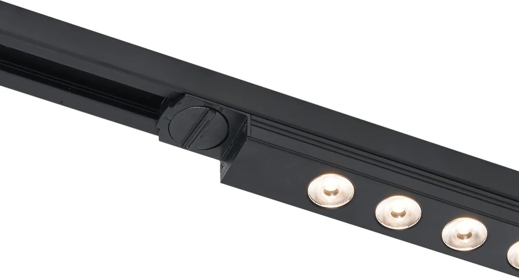 Moderné čierne stropné svietidlo pre 1-fázový koľajnicový systém 5W 370 lm 3000K - Iconic Tsiri