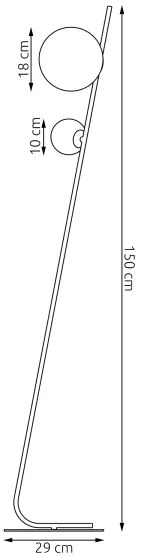 Stojacia lampa TATU 2xG9/8W/230V oranžová