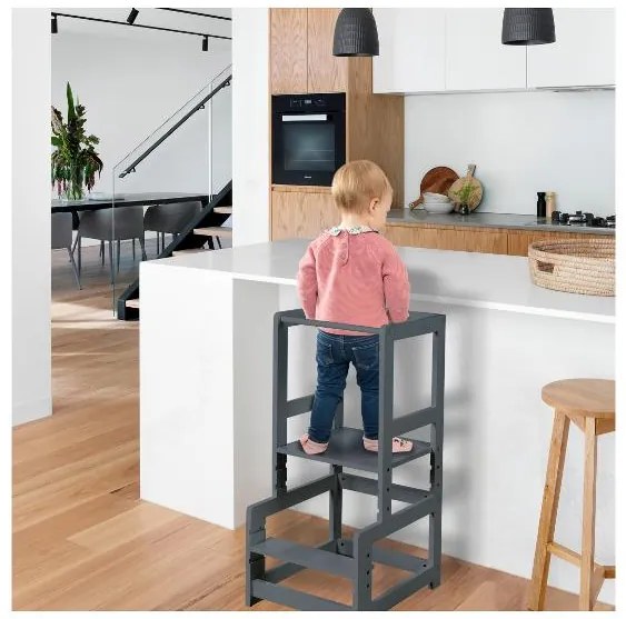 roba Drevená vzdelávacia Montessori veža (antracitová)  (100359194)