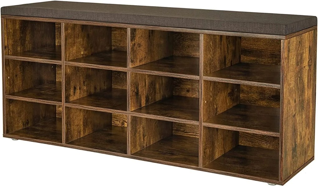 Botník Vasagle Endersen 104 cm hnedý/čierny