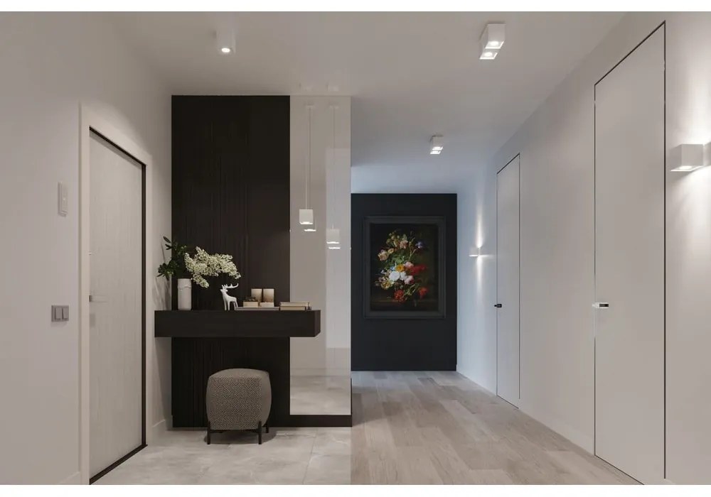 Biele nástenné svietidlo Geo – Sollux