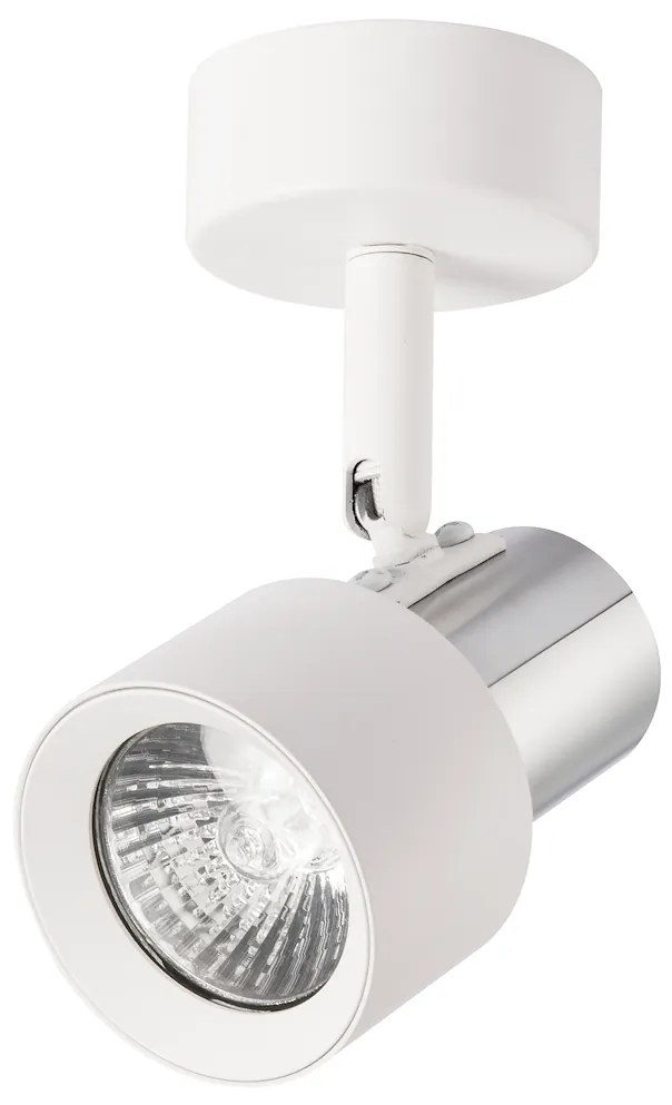 Bodové svietidlo Cino, 1x biele/chrómové kovové tienidlo, w