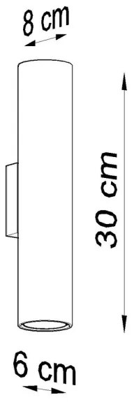 Sollux SL.0326 - Nástenné svietidlo LAGOS 2xGU10/10W/230V biela