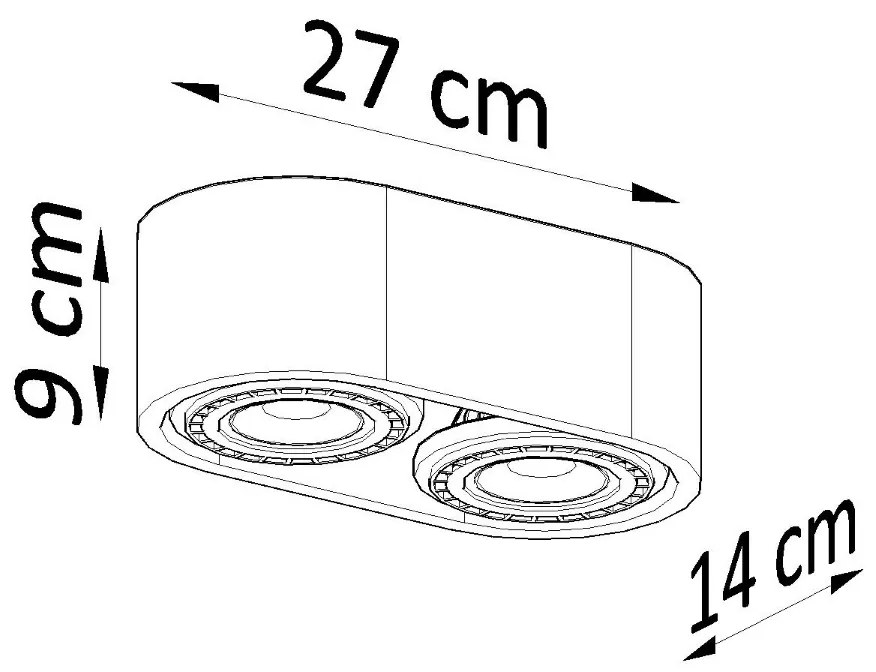 Stropné svietidlo Basic 2, 1x betónové tienidlo
