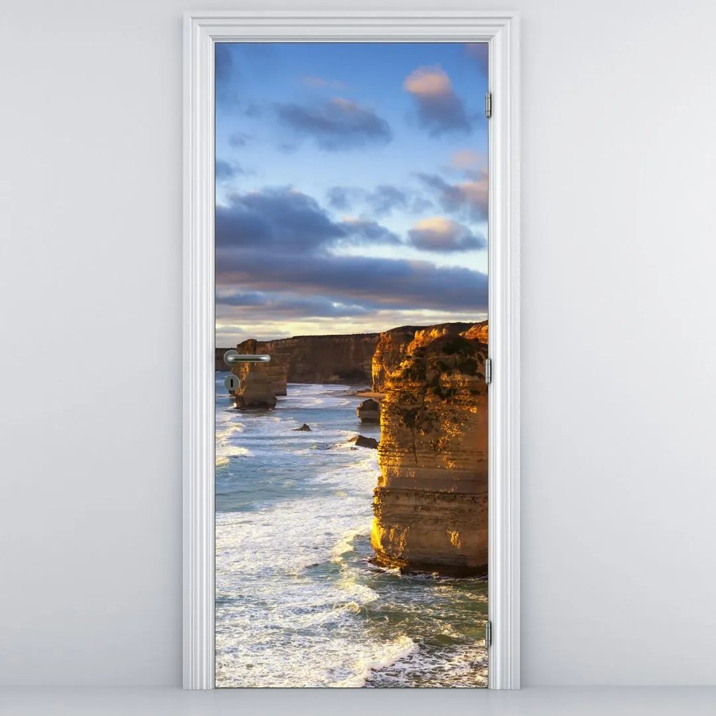 Fototapeta na dvere - Morské útesy (95x205cm)