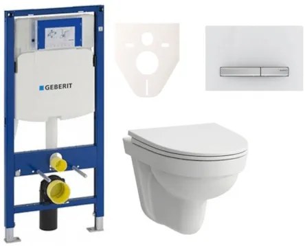 Cenovo zvýhodnený závesný WC set Geberit do ľahkých stien / predstenová montáž + WC Laufen Laufen Pro Nordic SIKOGES3H8