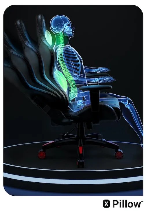 Herné kreslo Diablo X-One 2.0 Normal Size: čierno-červené Diablochairs